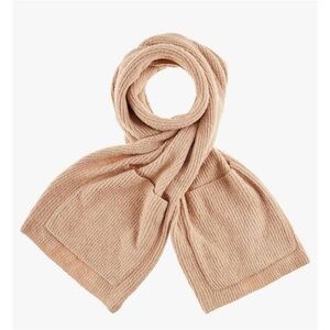 Barefoot Dreams Ecochic Soft Camel Tan Oversized Knit Scarf / Wrap with Pockets